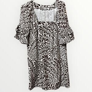 Trina Turk Cuddle Fronds Silk Coco Shift Mini Dress Size 8